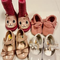 4 Pairs Size 5 Girls Shoes