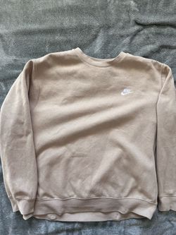 Beige Nike Men’s Fleece Crewneck