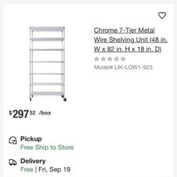 Metal White Shelving 