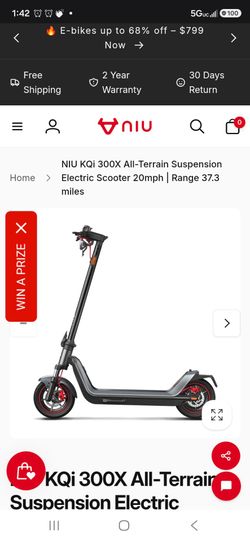 NIU KQi 300X All-Terrain Electric Scooter