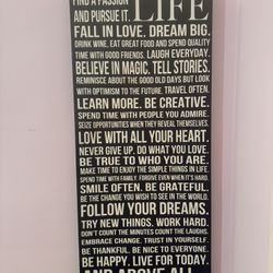 LIFE - “inspirational words” Canvas Wall Hang