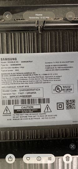 Samsung 65” QLED 4K Smart TV (2019)