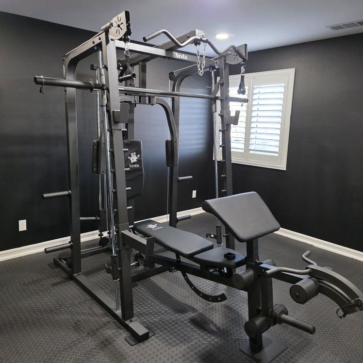 Smith Machine 2001 | Multi-Use Adj Bench | Gym Equipment | Fitness | Squat Rack | Excercise |🔴WEIGHTS AND BARBELL SOLD SEPARATELY 🔴 FREE DELIVERY 🚚
