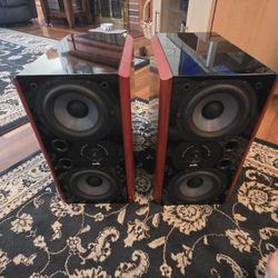 Polk Audio Lsi9 Speakers Cherry And Piano Black Finish 