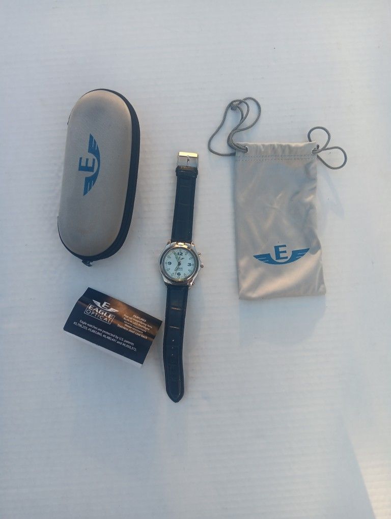Eagle Optical iBeam Watch w/Backlight Magnifier Case And Pouch