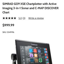SIMRAD GO9 XSE AI-3IN1 CMAP Discovery 