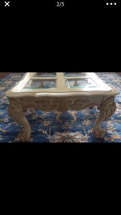 Antique solid wood coffee table