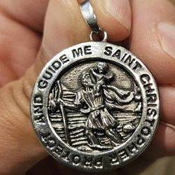 Stainless Steel St. Christopher Pendant