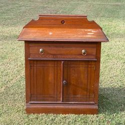 Antique J B Pierson Furniture Wash Stand Storage Accent Cabinet TLC Project