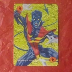 1995 Fleer Marvel Nightcrawler OverPower Card Game Vintage Comics Collectible Character 