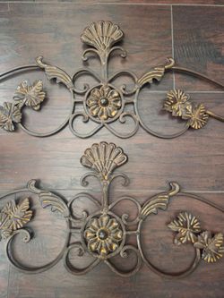 Ornate Metal Scroll Wall Decor Set of 2