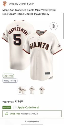 Men's San Francisco Giants Mike Yastrzemski Nike Cream Home Limited Player Jersey