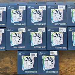 10 X Montech AX120 ARGB 120mm Case Fan-White.