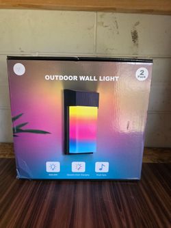 2-pack of Govee Smart Outdoor Wall Lights, RGB with remote control
