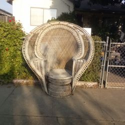 Vintage peacock chair