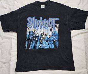 Slipknot Vintage 2001 Rare Double Sided Black And Blue Band T-shirt XL