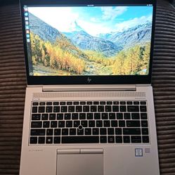 HP EliteBook 14 Inch Laptop Intel Core i7-8650U 8 GB RAM 128 GB SSD 1080P LCD Webcam Wi-Fi & BT Wireless Ubuntu Linux 25.04