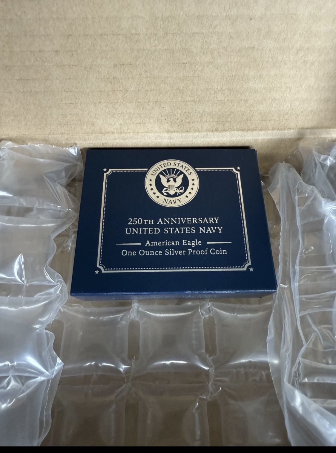 250th Anniversary US Navy American Eagle One Ounce Silver Proof Coin - SEALED