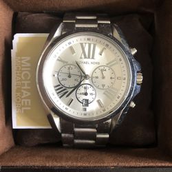 Michael Kors Women's Chronograph Bradshaw Stainless Steel Bracelet Watch 43mm