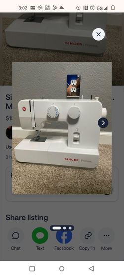 Singer promise sewing machine with pedal