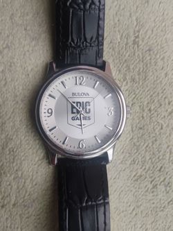 RARE Bulova Black & Silver Epic Games Watch