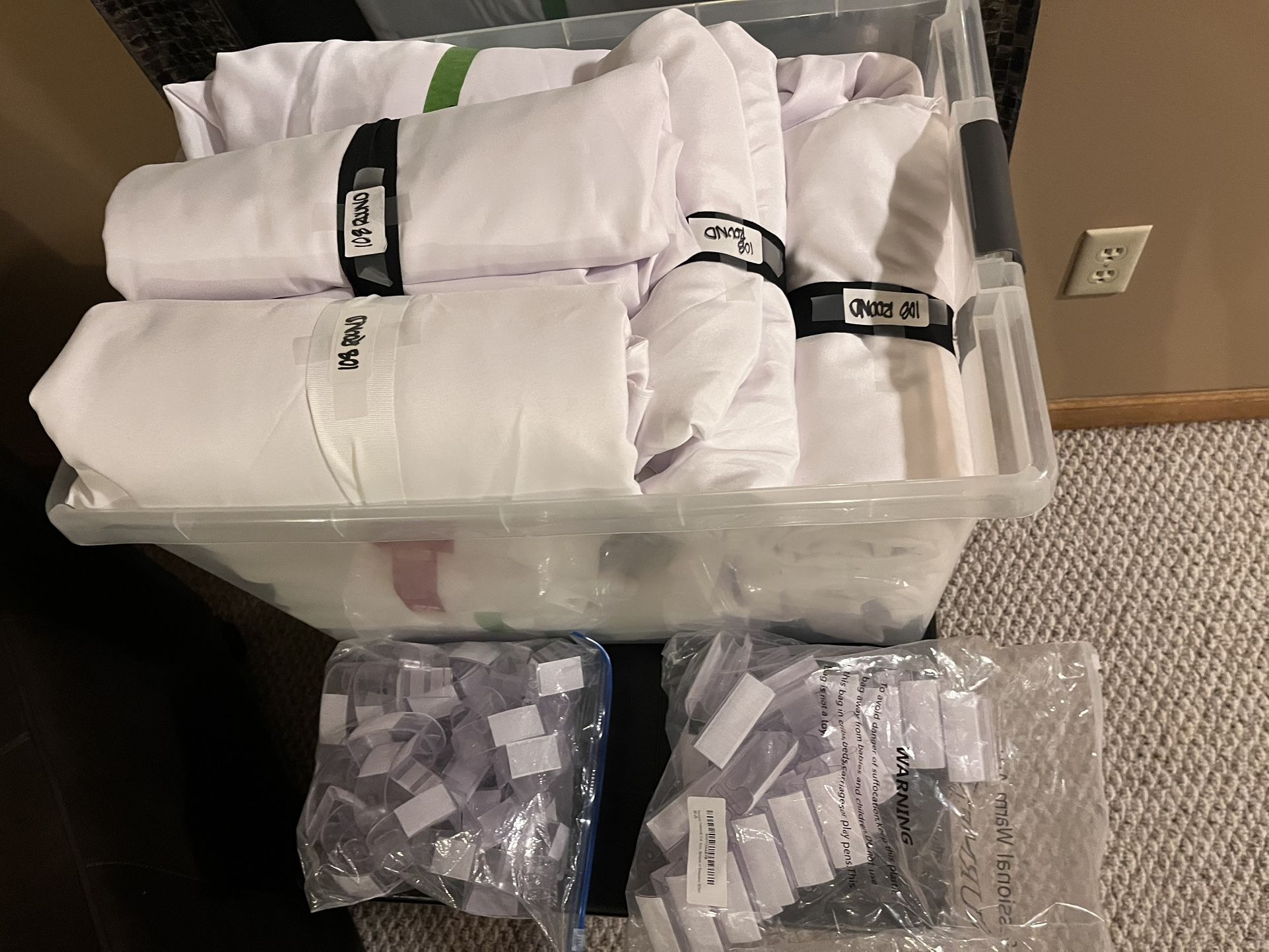 White Tablecloths and skirting