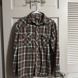 Vintage Wrangler Western Shirt With Pearl Snaps Size Large