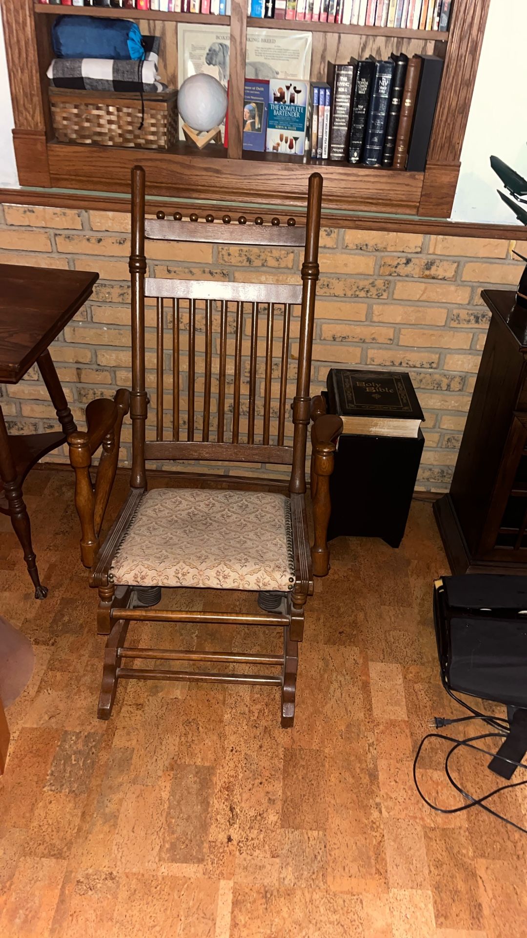 Antique Cradle Back Rocking Chair