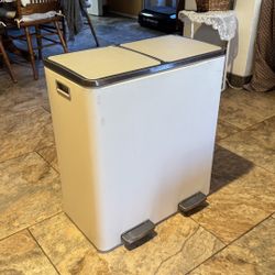 Dual Compartment Garbage Can For Kitchen