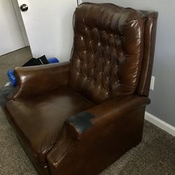 Real Leather Recliner Chair