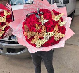 Roses butterfly bouquet