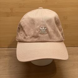 Pink Adidas adjustable hat cap  white logo