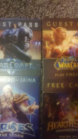 Blizzard guest passes/Free Hero/Free Cards