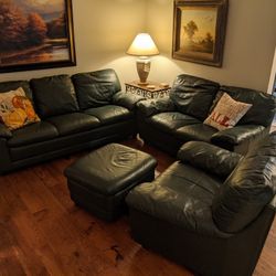 Natuzzi leather 4 piece sofa set