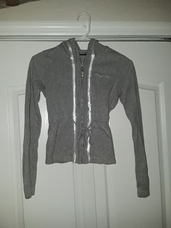 Gray DKNY zip-up hoodie size extra small