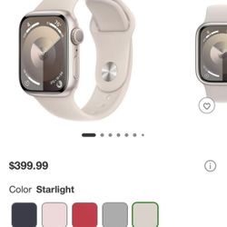 Apple NEW IN BOX Apple Watch Series 9 (2024)  Starlight, 41mm, Sport Band
