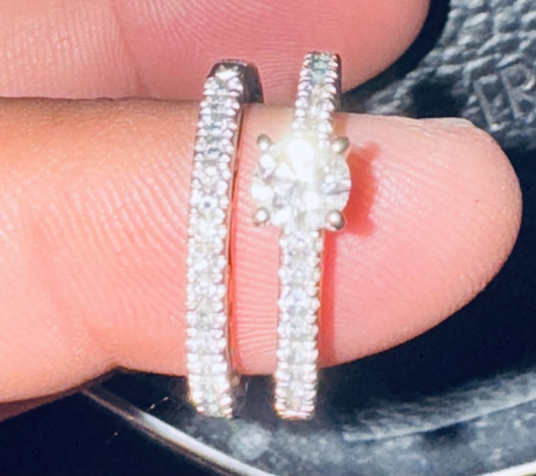 Adrianna Papell 14k Diamond Wedding Ring Set