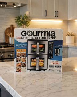 Gourmia Dual Basket Air Fryer 11 QT – Nueva, Nunca Usada