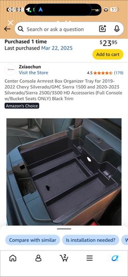 Silverado Sierra Center Console Organizer