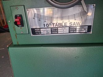 Grizzly 10" table saw