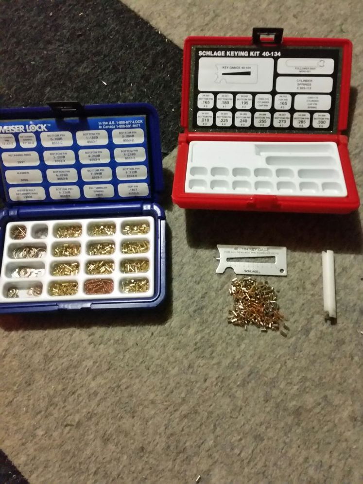 Weiser Lock 1418 Keying Kit + schlage Keying Kit 40-134