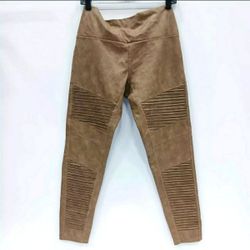 NEW 7 For All Mankind Designer Brown Faux Leather/Pleather Pants Size L NWT