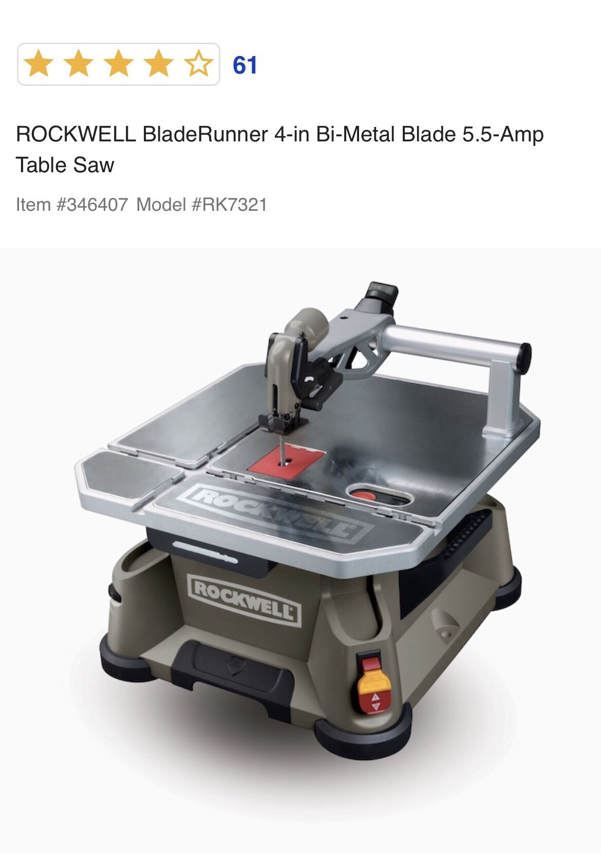 Value Over $300 NEW Rockwell RK7321 Bladerunner Kit/wall mount/saw + 2 accessories RW9261 & RW9262