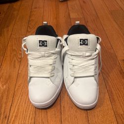 DC White Low-Top Skate Sneakers