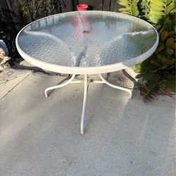 Glass outdoor table