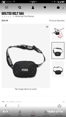 PINK Quilted Belt Bag. Brand new sealed