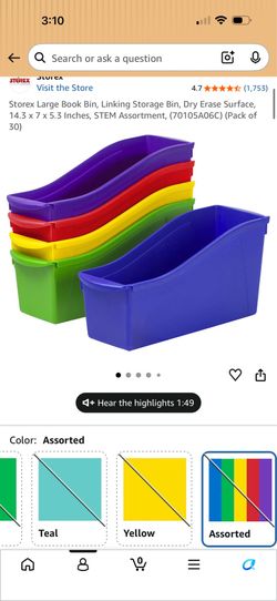 30 Storex Classroom Book Bins – Teacher Organization