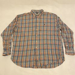 Ralph Lauren Blaire Multicolor Plaid Oxford Shirt Men’s Size XL