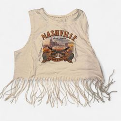 Junior’s Nashville Festival Crop Tank Top