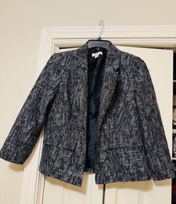 Women's Textured Tweed Blazer Jacket